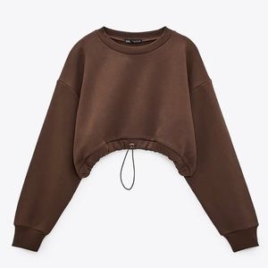Zara Limitless Contour Cropped Sweatshirt